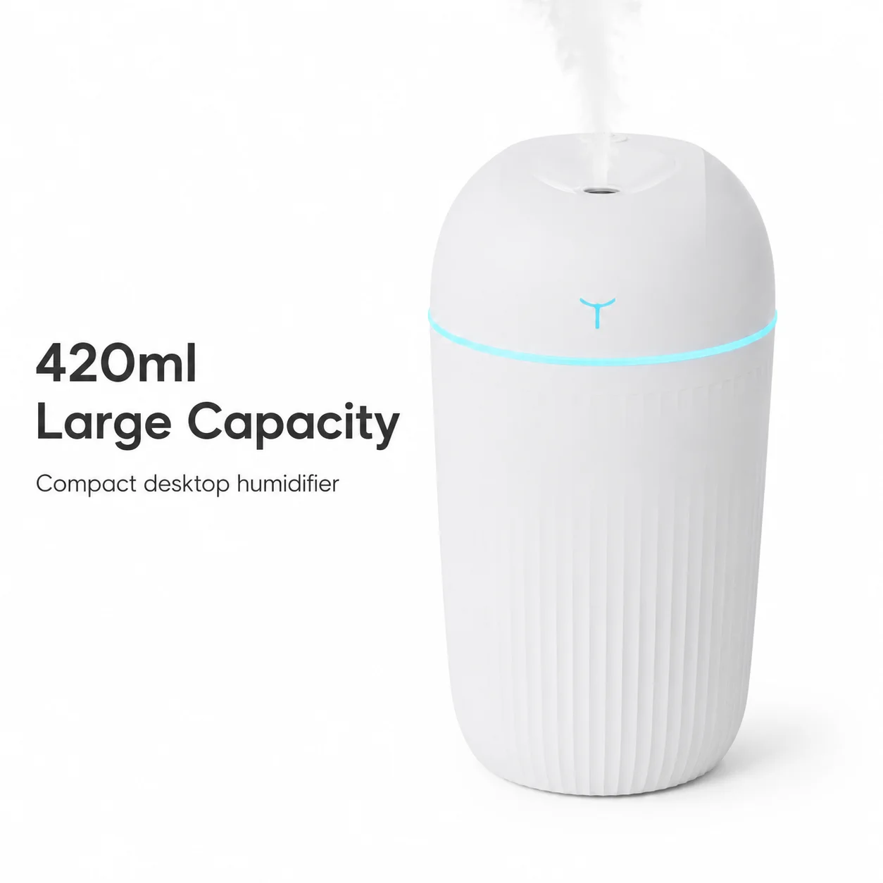 Large Capacity Mini Humidifier Portable USB Cool Mist Air Humidifier for Car Home Bedroom Office Desktop