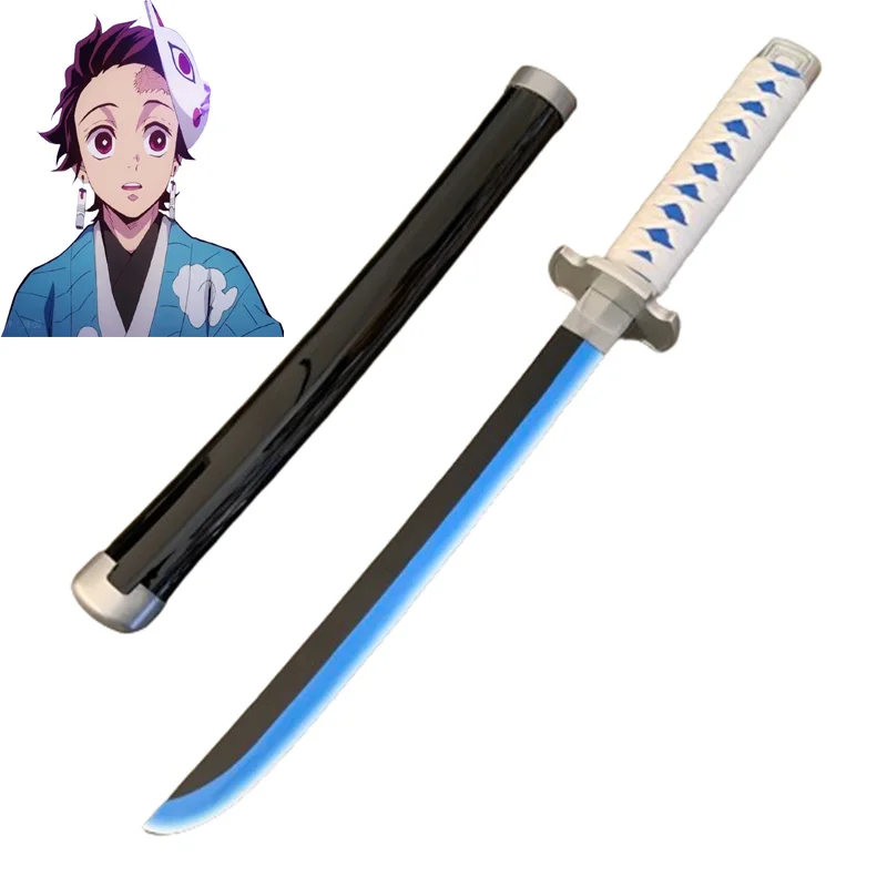 Demon Slayer Kamado Tanjiro Role Play New Style 24inch Bamboo Assembled Katana Sword Cosplay Kimetsu no Yaiba 60cm Weapon Model