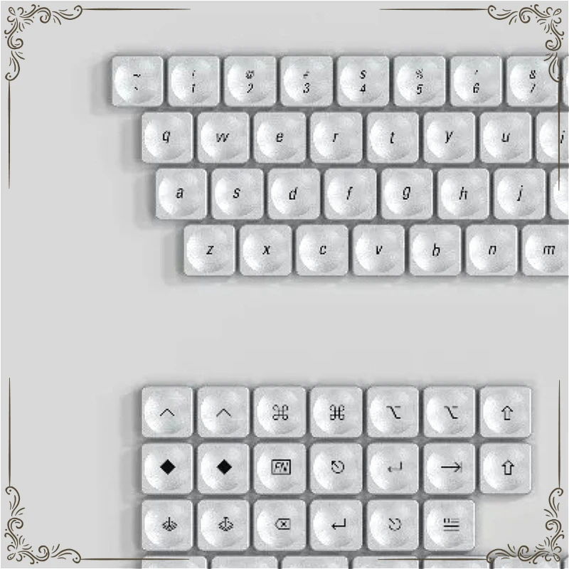 

Прозрачные тематические кейкапы 40s, набор кастомизированных PBT-кейкапов с сублимационной печатью, низкопрофильные колпачки для клавиатуры, аксессуары для игровых механических клавиатур