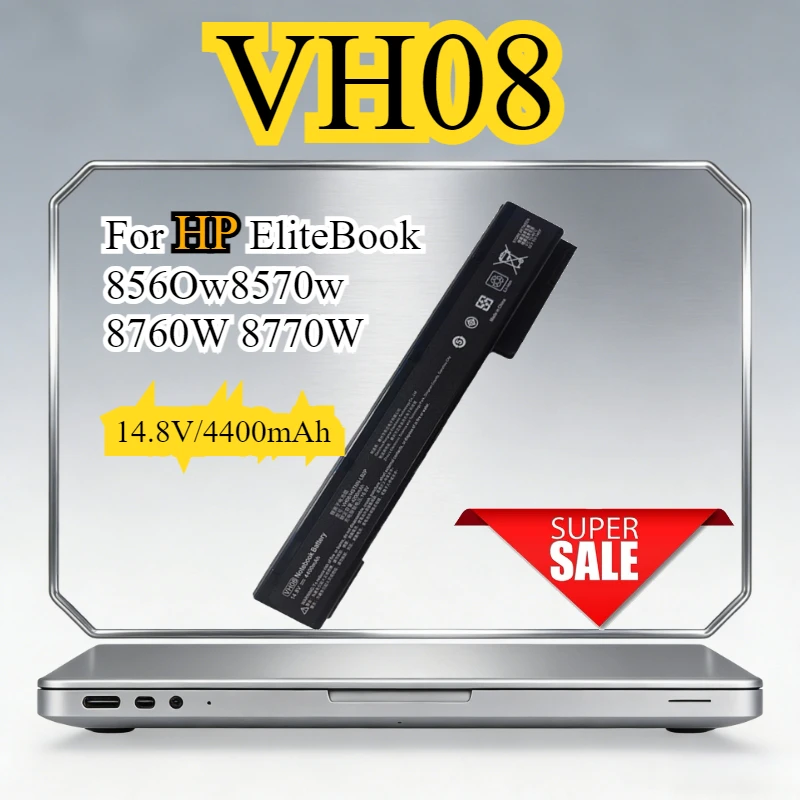 

VH08 14.8V 4400mAh Laptop Battery for HP EliteBook 8760w 8770w 8560w 8570w HSTNN-LB2P QK641AA VH08XL QK641AA Replacement Bateria