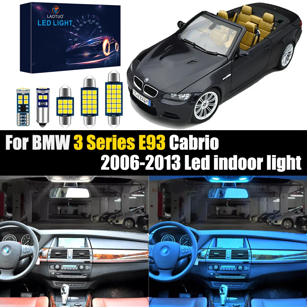 

Car Interior LED For BMW 3 Series E93 Convertible M3 2006-2013 Canbus Vehicle LED Bulb Interior Dome Map Trunk Light Auto Lamp