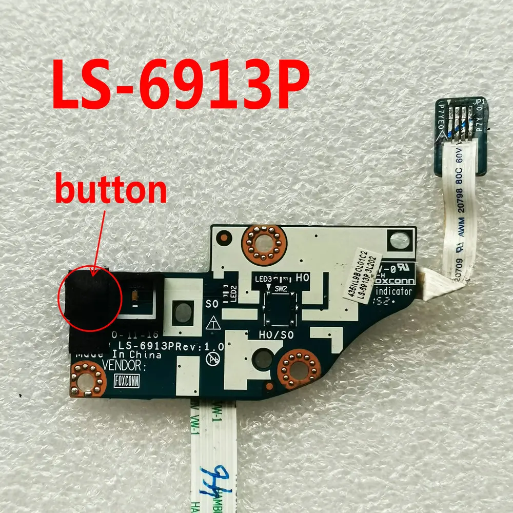 

LS-6913P для Acer Aspire 7750 7750G 7560 7560G плата кнопки питания с кабелем Ls-6913p используется