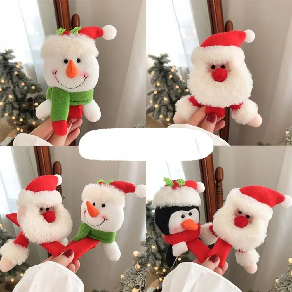 Plush Toys Slap Bandas para crianças Anéis de Natal Pulseiras de papel Círculo, Favor Abastecimento Pulseiras de algodão Festa de criança