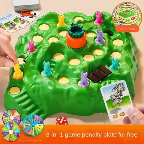 Children's Toy Rabbit Trap Challenge Game Children's Puzzle Multiplayer Rabbit Off Road Race Desktop Gathering Game Chess