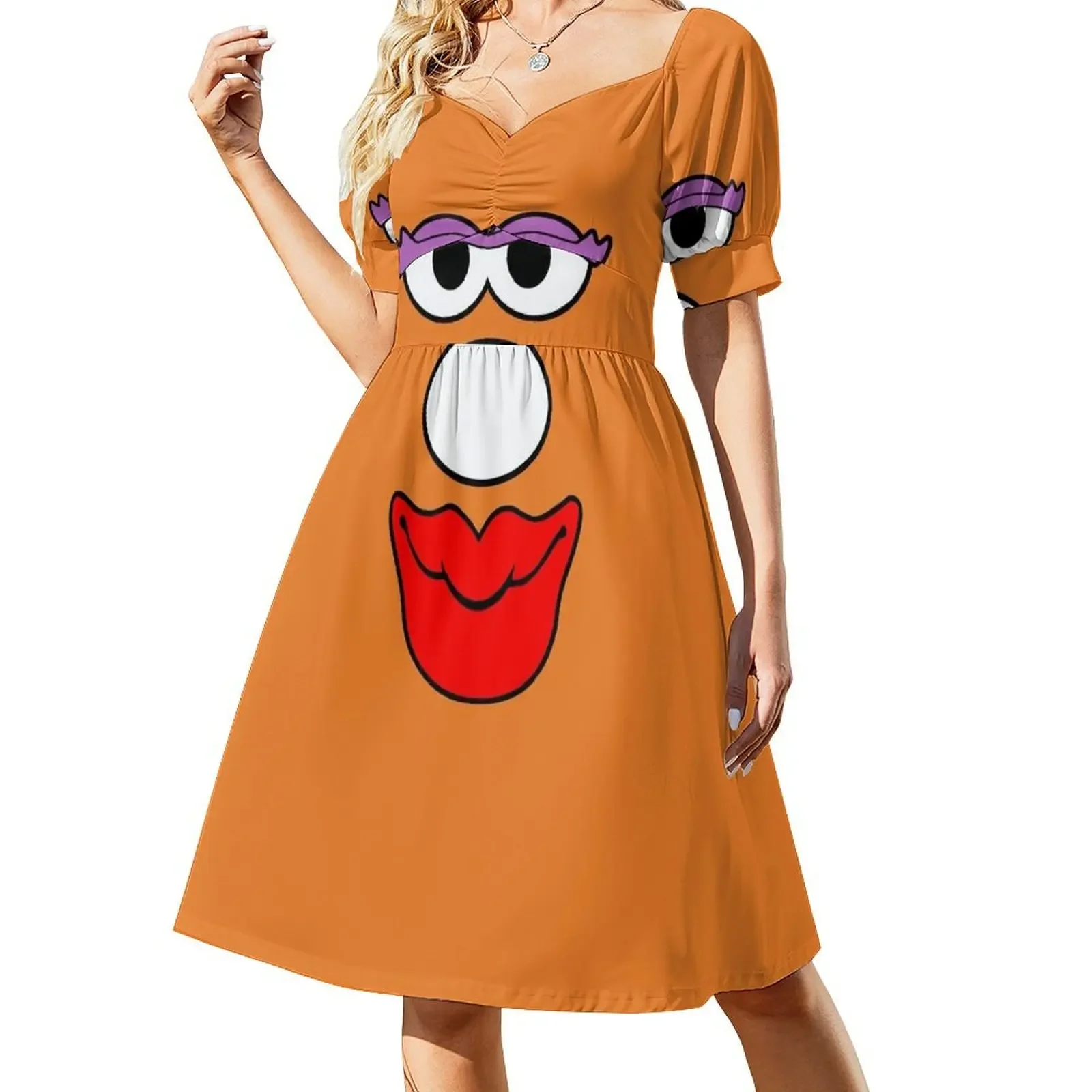 

Mrs Potato Head Short-Sleeved Dress womens clothing Woman clothing