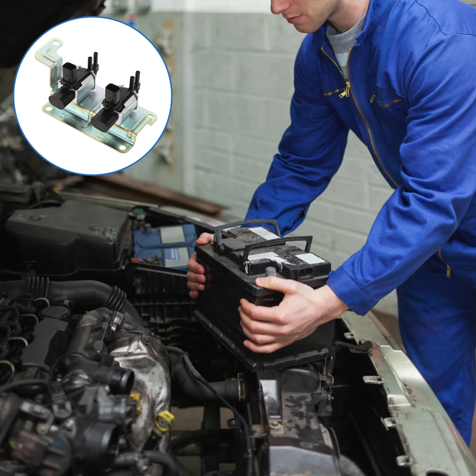 Electromagnetic Valve Assembly Sturdy Metal Intake Manifold Vacuum Solenoid For Car Engine Auto Shut Off Valve Automotive Tools