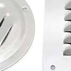* Air Outlet Vent Duct Ventilation Cover Hole Plug Grill 316 Stainless Steel Louvered Vent Round & Square Marine Air Vent Grille