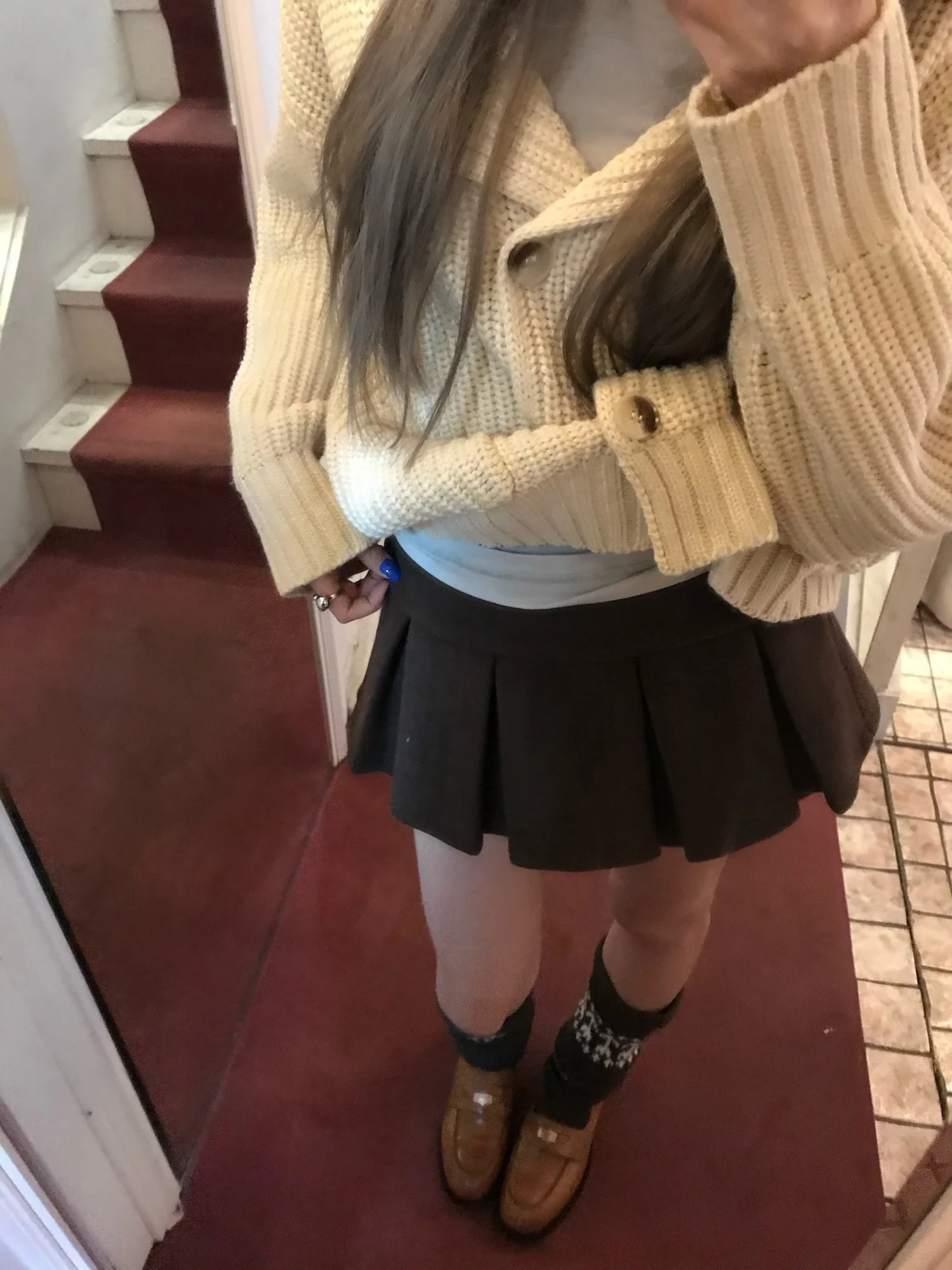 

Модная женская зимняя плиссированная юбка А-силуэта макси длины с высокой талией из эластичной ткани для повседневной носки без разреза