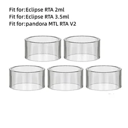 YUHETEC-Tube en verre droit pour Yachtvape Pandora, MTL RTA V2, Eclipse RTA 2ml, Eclipse RTA 3.5ml, Machine Mtl, 5 pièces