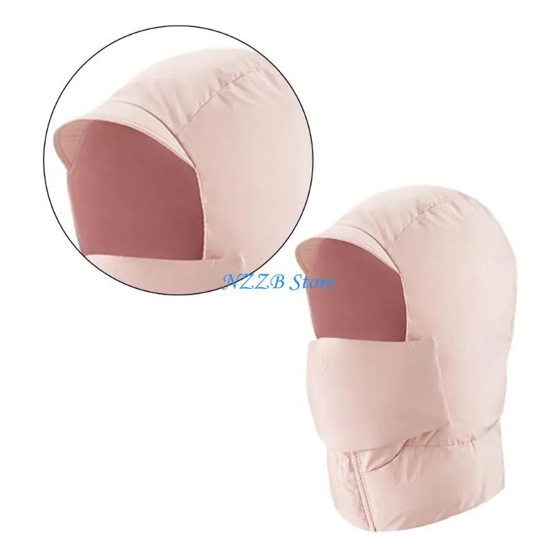 

T21F Versatile Hooded Hat Trapper Hat Balaclava Sports Cap Face Cover Keep Warm