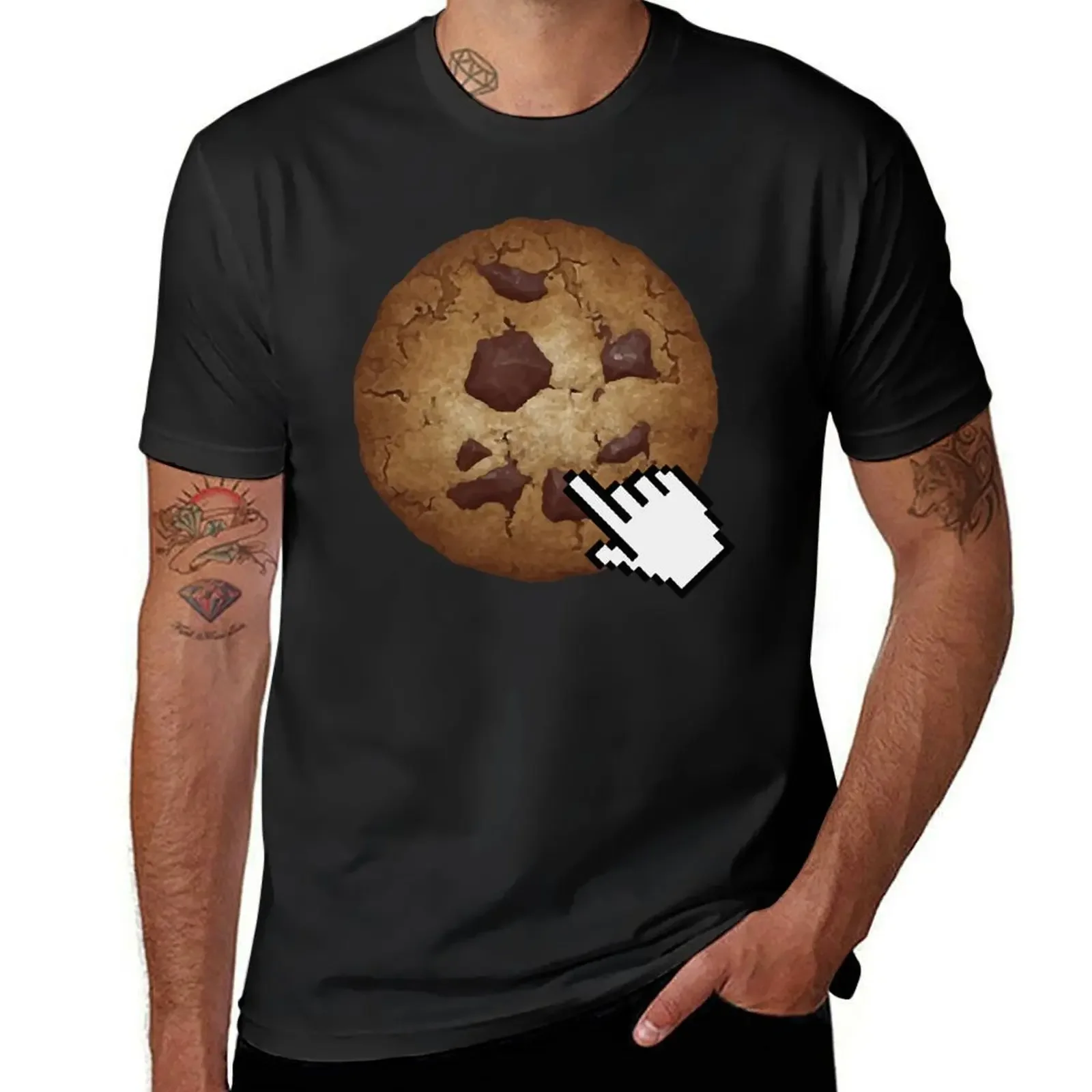 Cookie Clicker Cx T-Shirt tops boys animal print plus size men clothing