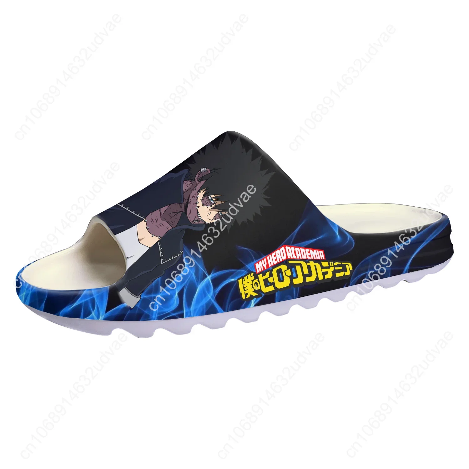 Dabi Anime My Hero Academia Soft Sole Sllipers Step In Home Clogs Customized Water Shoes Men Women Teenager Step On Shit Sandals