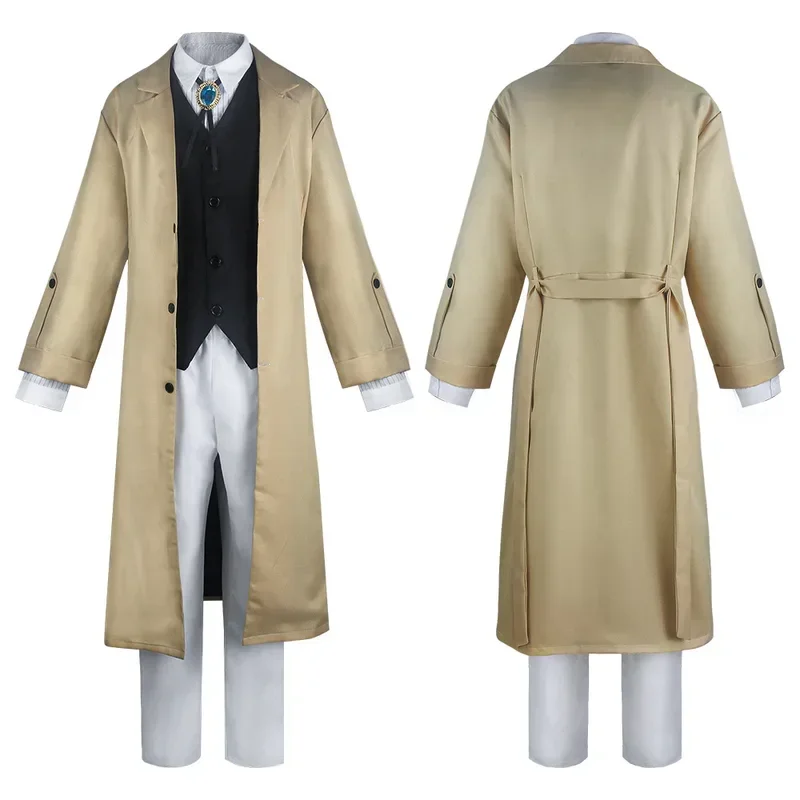 Bungo streunende Hunde Cosplay Dazai Osamu Jacke Mantel Anzug Manga Erwachsene Männer Halloween Kostüm Anime Kleidung Disfraz Hombre Masculina