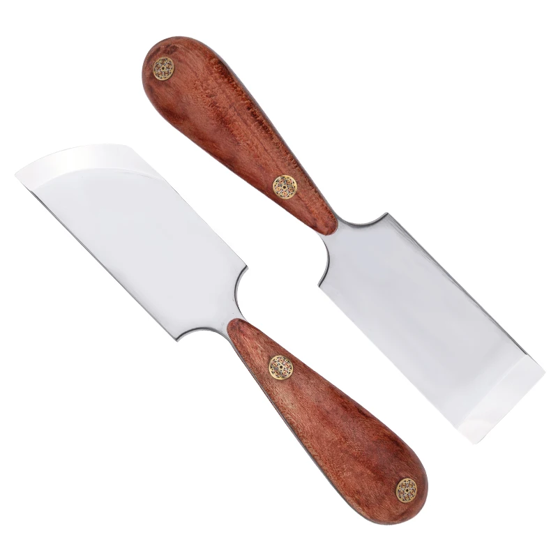 IMZAY 1Pc Professional Leather Trimming Knife Sandalwood Handle Leather Cutting Knife Leathercraft Carving Tool