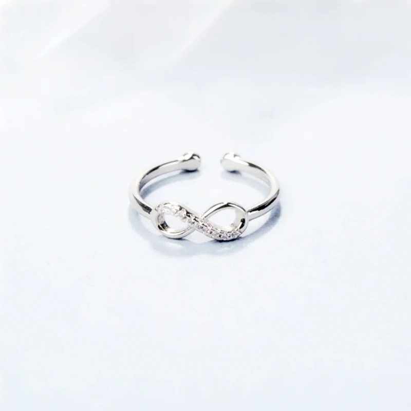 

WYEAIIR Женское кольцо из стерлингового серебра 925 пробы с креативным геометрическим дизайном, регулируемое, с цифровым узором