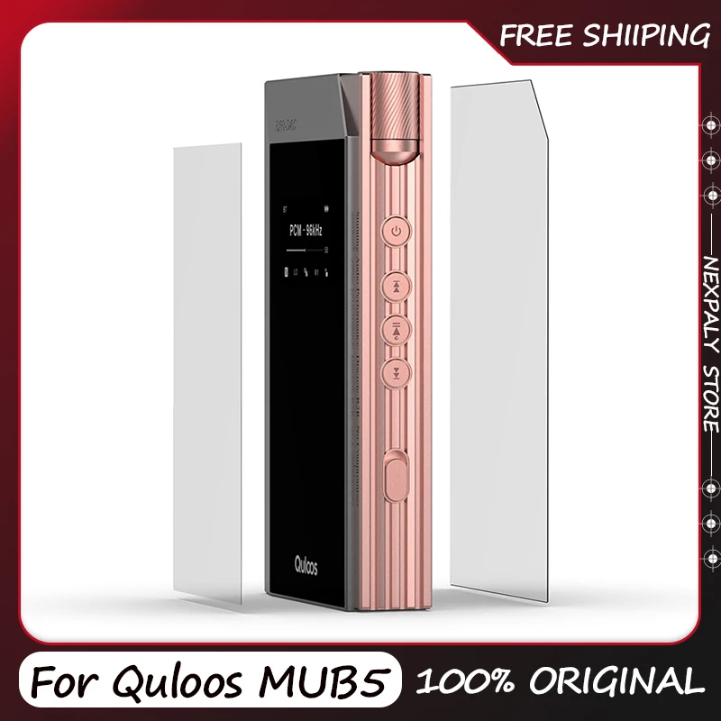 For Quloos MUB5 Front PET Protective Film/back Tempered Glass Protective Film Decoding Ear Amplifier Accessories