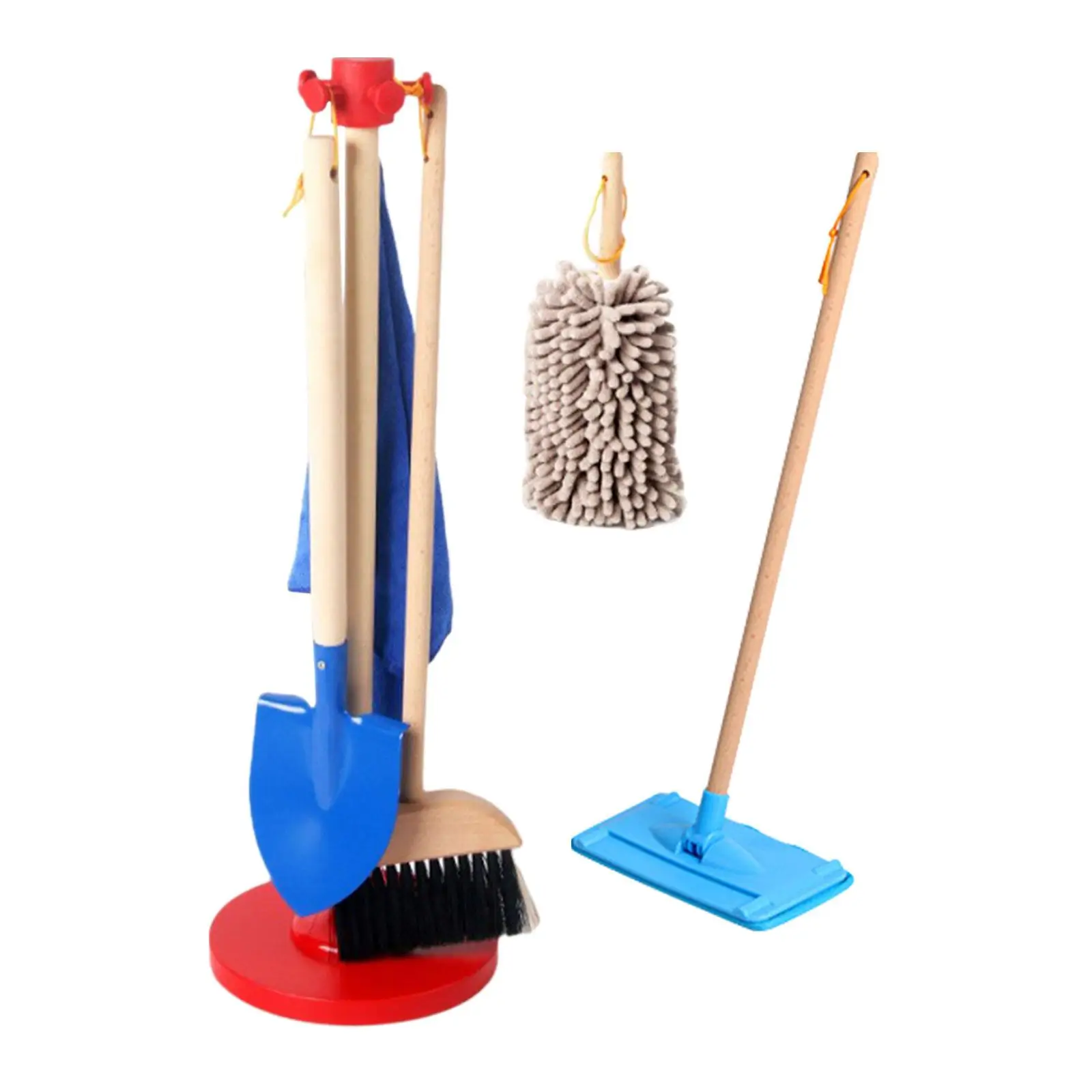 Kids Household Cleaning Tool Broom and Cleaning Set Sweeping Toy for Children for Ages 3+ Years Old Party Toy Birthday Gift Kids