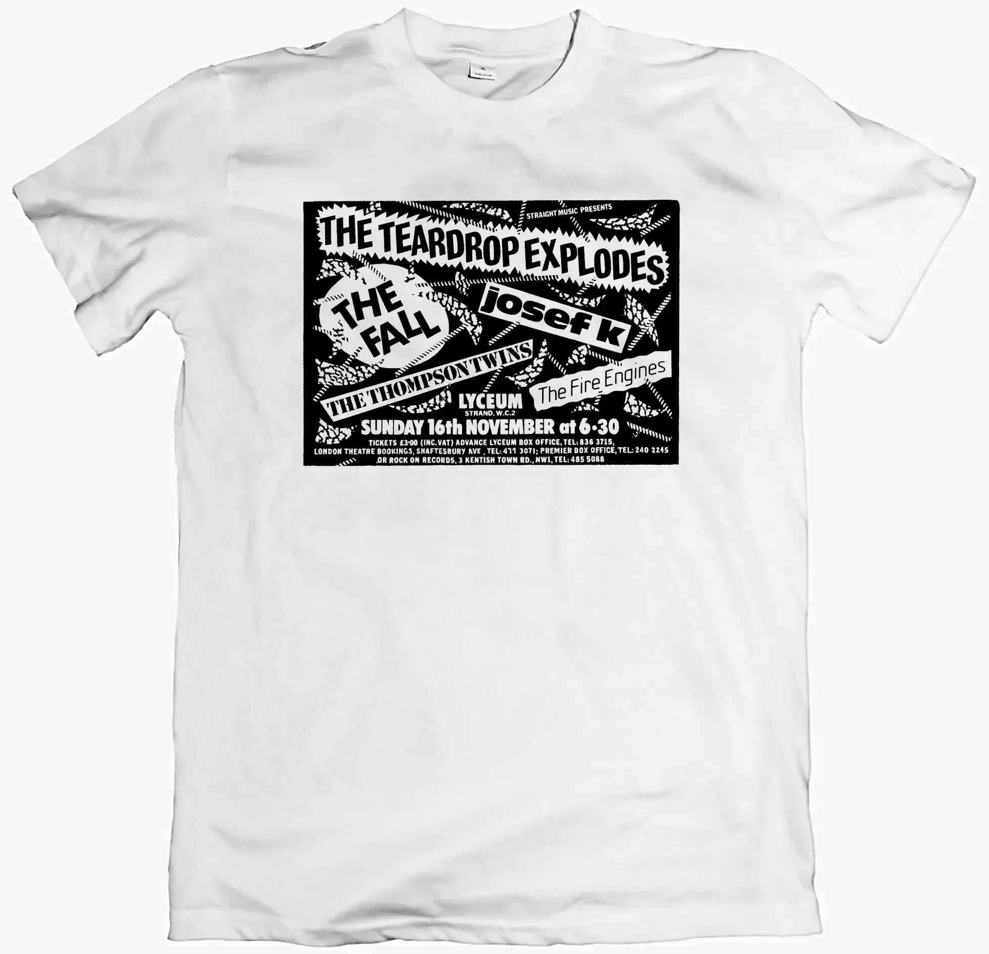 The Fall/teardrop Explodes/josef K/fire Engines T-shirt/long
