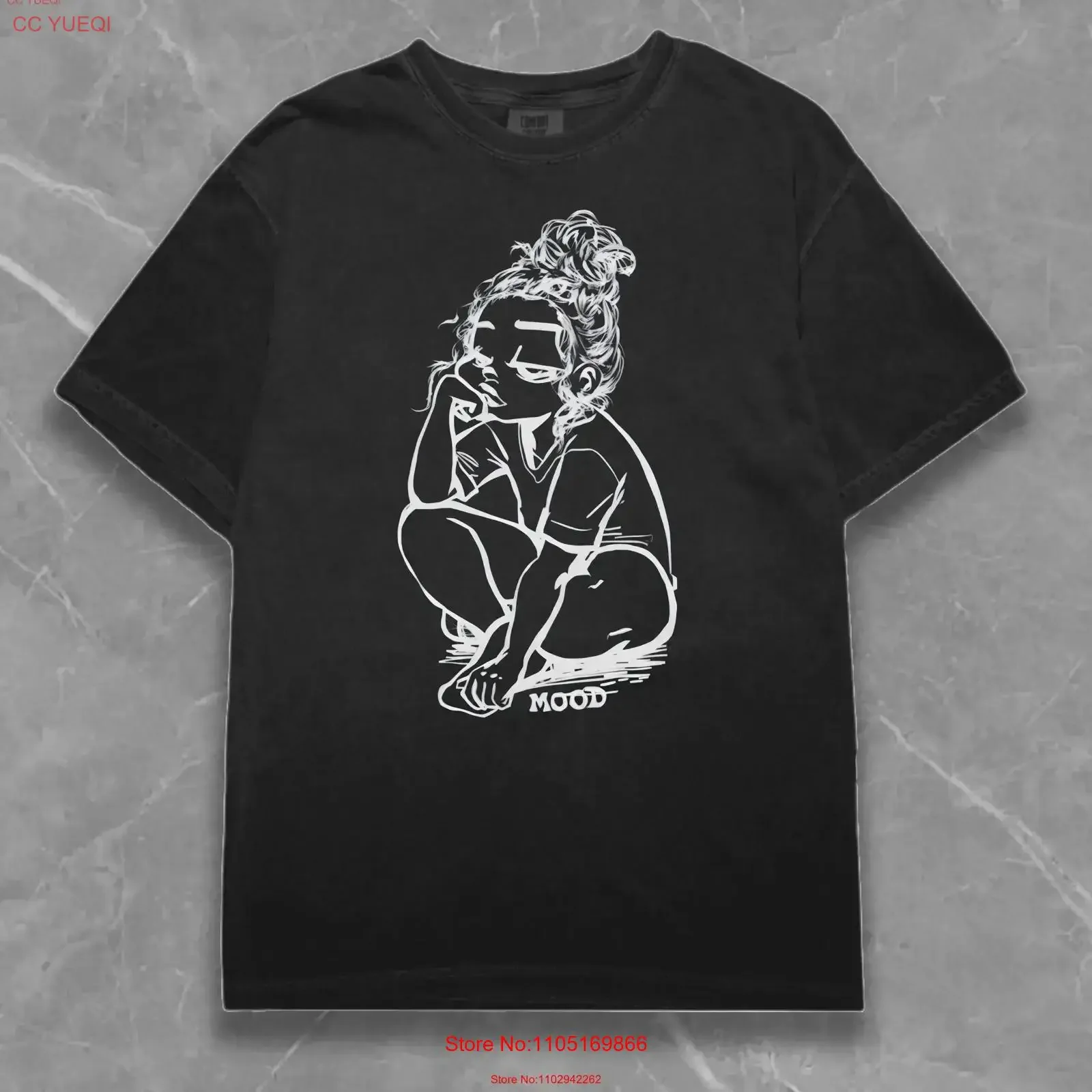 تي شيرت مزاج مضحك مودي كارتون آر تي ملابس غير رسمية رائعة وقح ومريحة مثالية للأصدقاء شحن سريع عتيق مغسول #1
