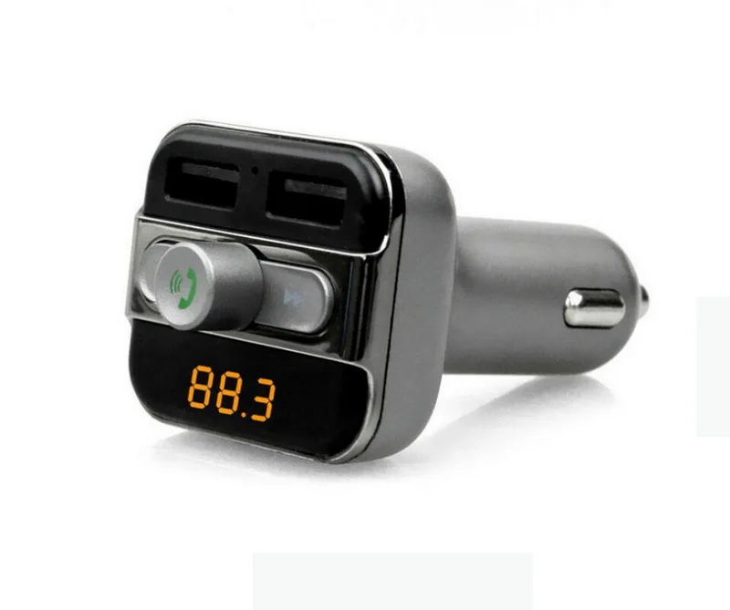 1.2 Inch Bluetooth Car FM Transmitter, Dual USB 3.4A Car Charger MP3 Player Handsfree Call TF U Disk Playback