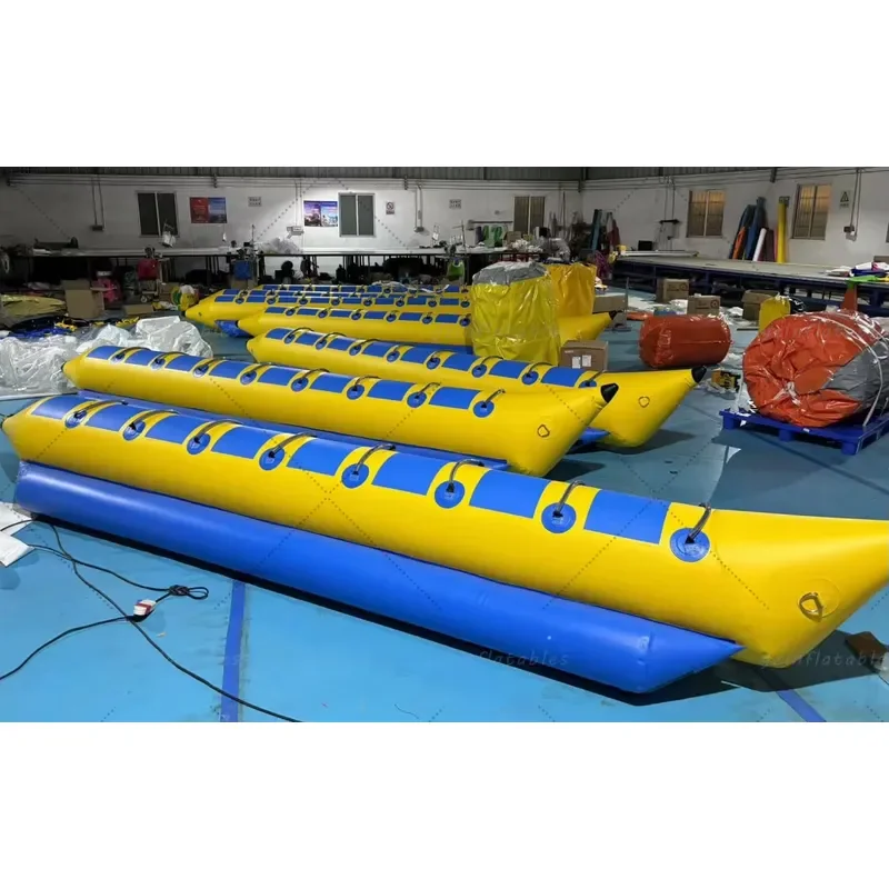 Inflatable banana boat for 8 people playing beach surfing