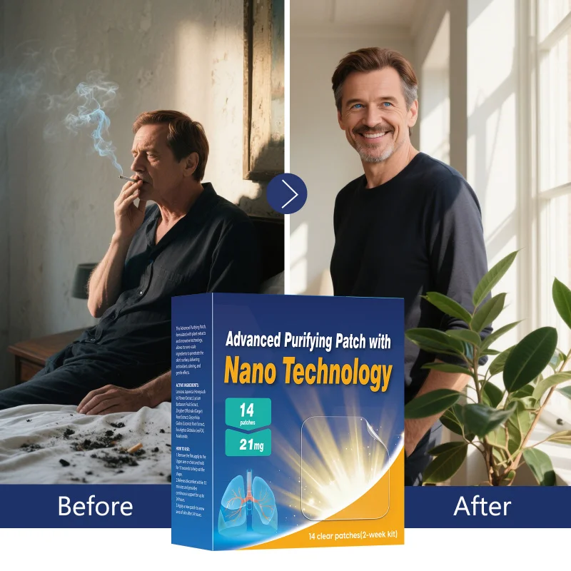 يساعد رقعة النيكوتين غير المميزة للرجال والنساء على تنظيف الرئتين وتعزيز الصحة العامة وتهدئة بخلاصة نباتية
