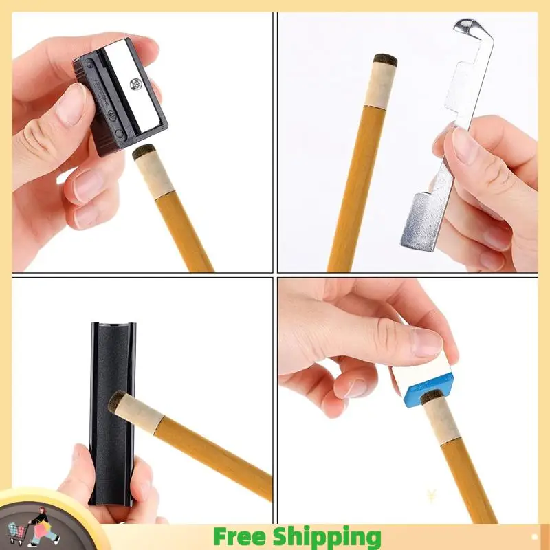 

X08A Ремонт бильярдного кия Наконечники для бильярдного кия 2 зажима для наконечников кия 20 наконечников для кия 2 формы 5 меловых квадратных 5 наконечников 2 рубанки для кия Ремонт строгальных станков