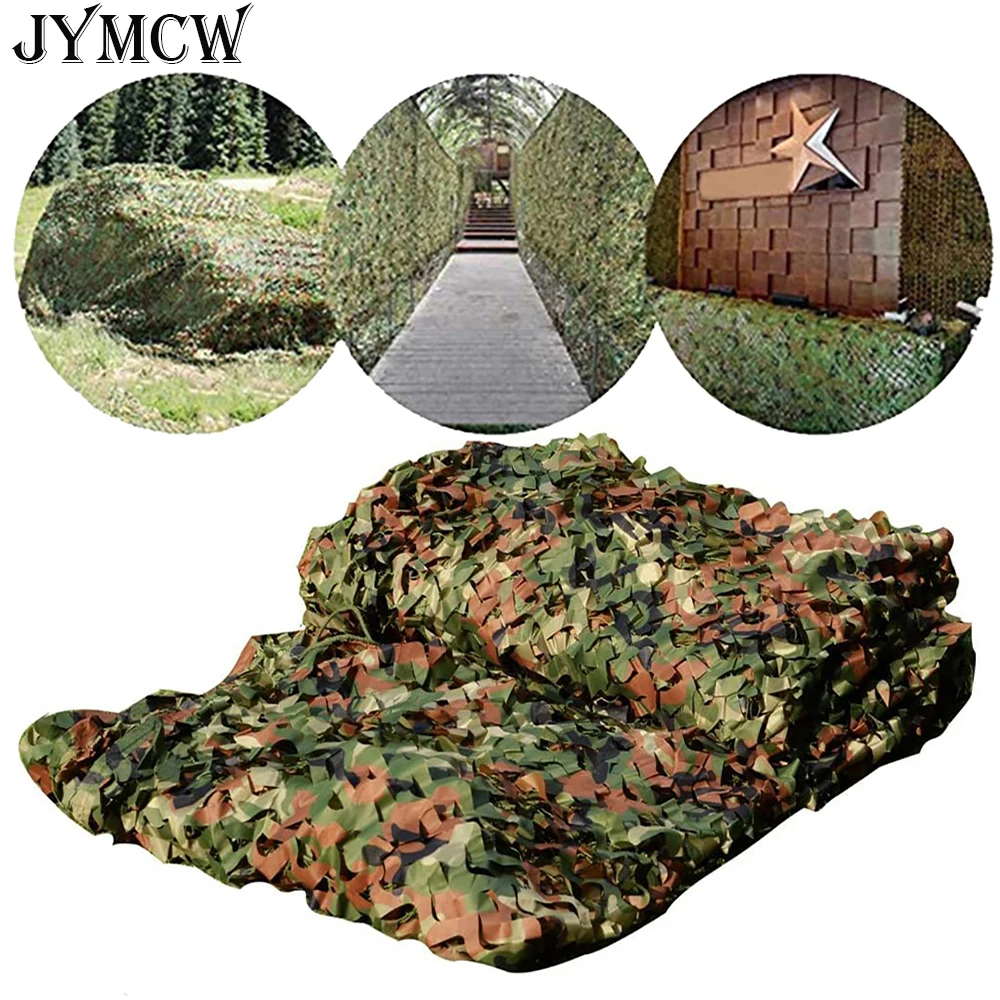 1.5x3m /2x10m Hunting Military Camouflage Nets Woodland Army training Camo netting Car Covers Tent Shade Camping Sun Shelter