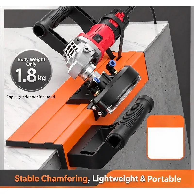 Portable 45° Tile Chamferer for Angle Grinder, Handheld Ceramic Bevel Cutting Guide for Begonia Corner