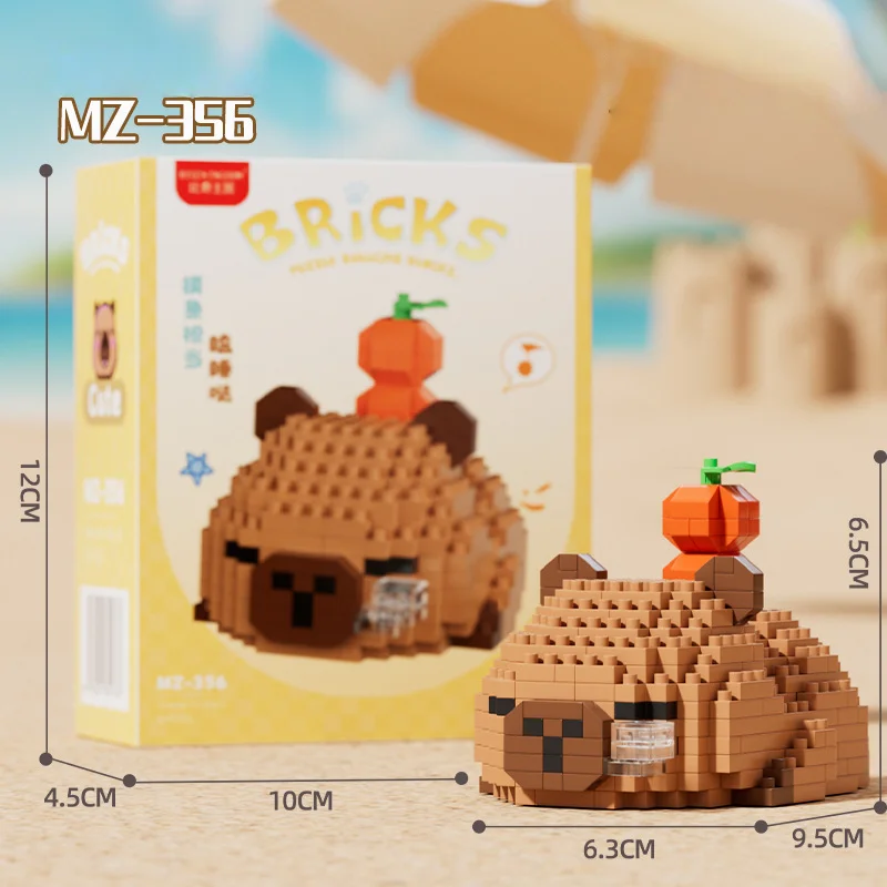 Schattige pop Kapi Capybara Bala creatieve bouwstenen Capibara ornamenten educatief speelgoed voor kinderen