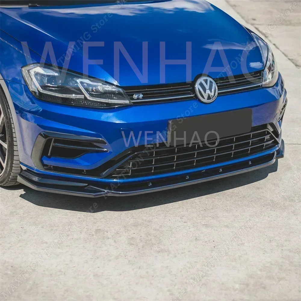 Maxton-스타일 앞 범퍼 스플리터, 폭스바겐 골프 MK7 MK7.5 R GTI GTD R-라인 2012-2019 립 스포일러 디퓨저 바디 키트, 3 피스