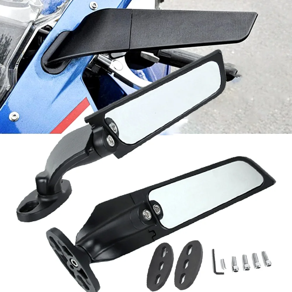 For Suzuki GSXR 600 750 1000 GSX1300R GSX650F GSX-R Motorcycle Mirror Modified Wind Wing Adjustable Rotating Rearview Mirror