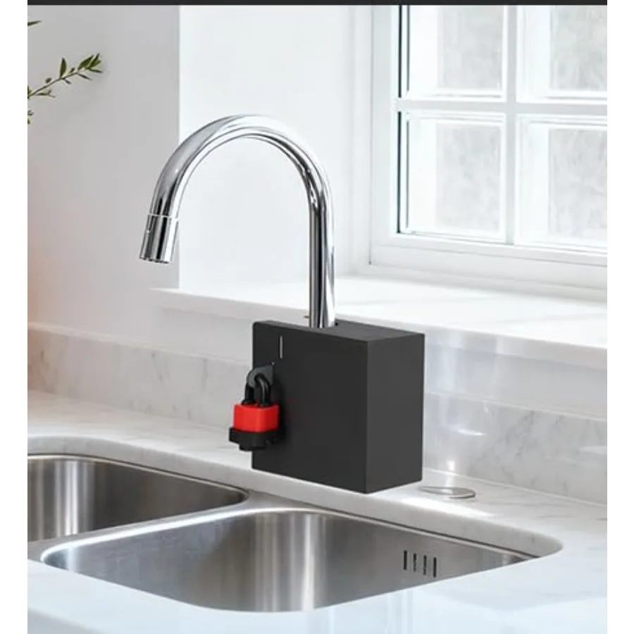 

Child Proof Sink Faucet Lock - Sink Faucet Lock for Kitchen Bathroom and Drinking Water Faucets Secure Spigot Guard for Toddler