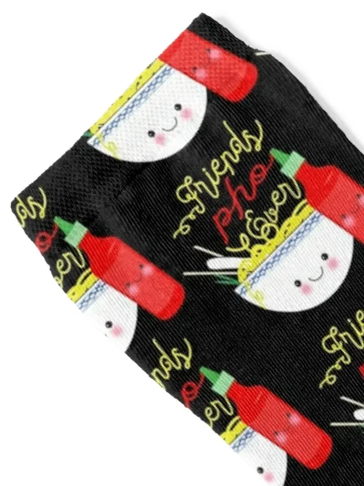 Friends Pho Ever ! Pho Puns Socks Wholesale short FASHION Men's Luxury Woman Socks Men's