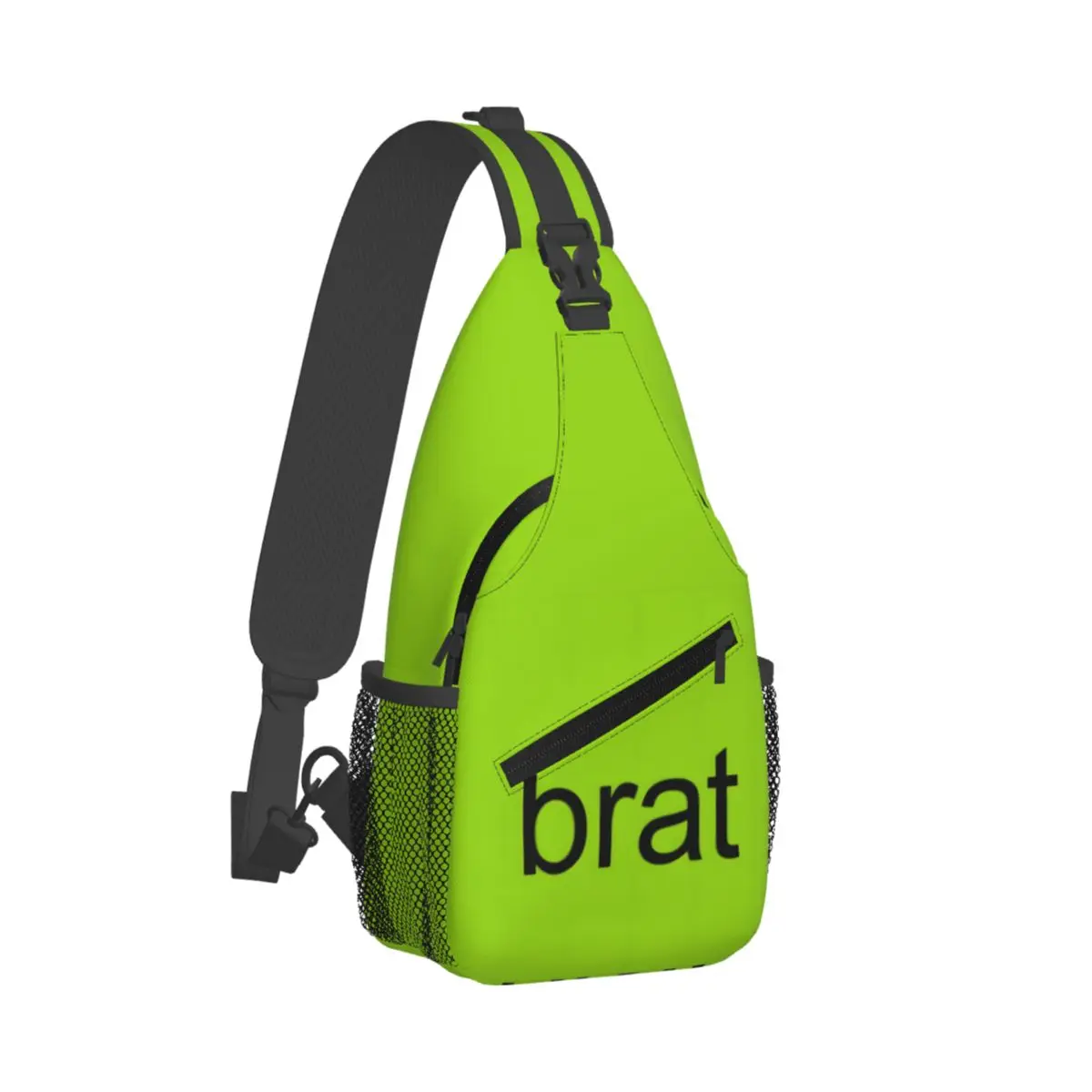 Brat - Charli XCX Album Cover Art Crossbody Backpack Sling Shoulder Bag Durable Adjustable Gym Bag Cycling Travel Hiking Daypack