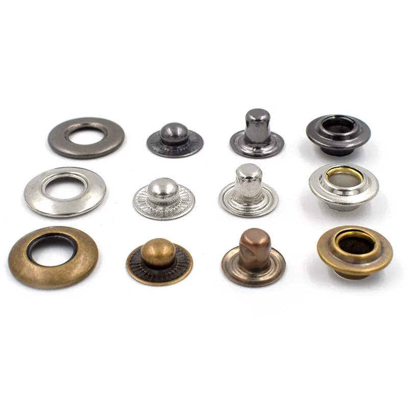 Brass Snaps Hollow Buttons for Crafts Big Push Buttons Metal Fastener Sewing Accessories Diy Cloth Craft