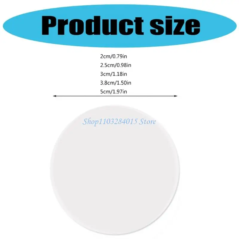 R6FF 500COUNT Clear Round Seal Adesive Adesive PVC Wrapping Etichetta per l'imballaggio