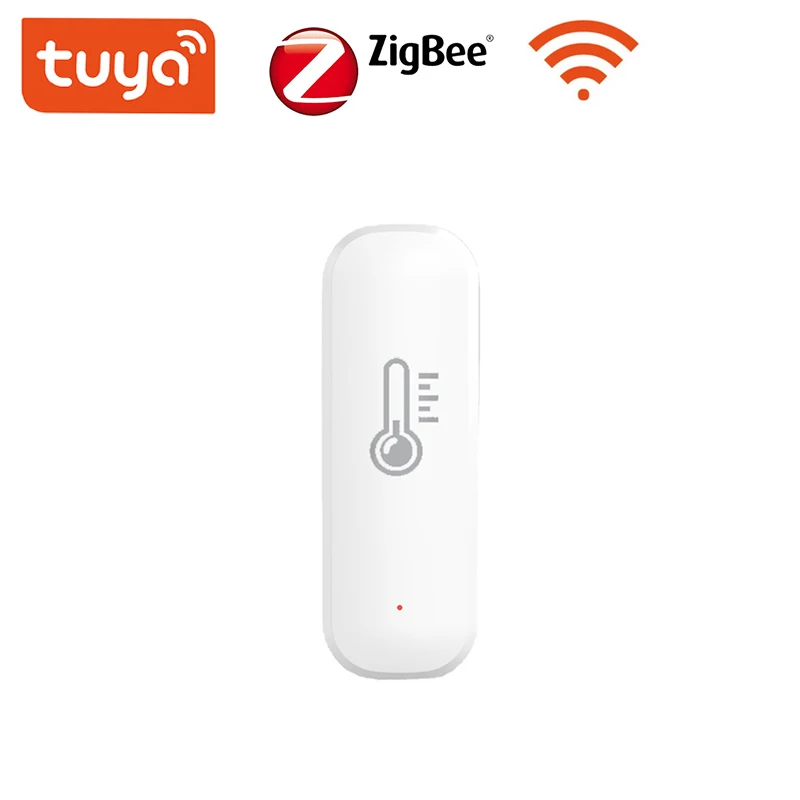 

Mini Tuya WIFI Zigbee Temperature and Humidity Sensor Linkage with Humidifier Air-conditioner Tuya App Real Time Monitoring