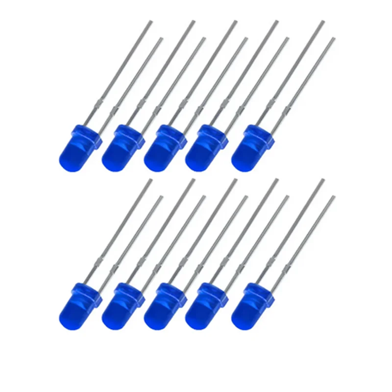 100PCS 3mm LED Diode 3V Multicolor Lamps White/Red/Yellow/Green/Blue Light Emitting Diodes Electronic Component image 3