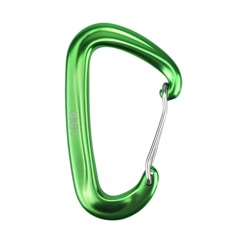 Professional Climbing Carabiner D Shape Mountaineering Buckle Hook 12KN Safety Lock Outdoor Climbing Equipment Accessory