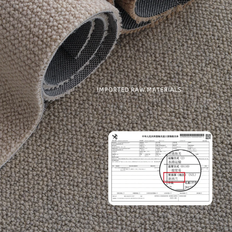 100% New Zealand Wool Stair Treads Non Slip Carpet Mat Waterproof Self Adhesive Stair Step Rug Fade Resistant Indoor Safety