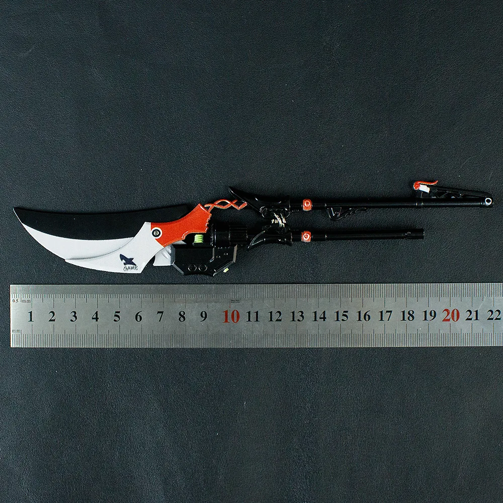 22cm/8.66in Zenless Zone Zero 게임 주변 장치 상어 소녀 가위 개방형 금속 무기 소품 장난감 칼 데스크탑 장식 소년 선물