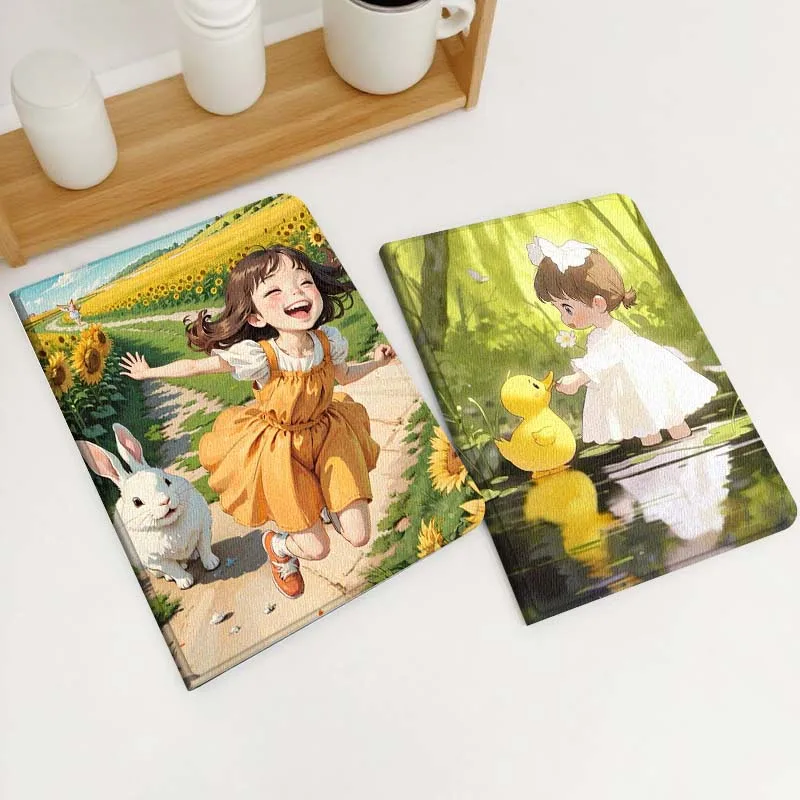 

Cartoon Cute Girl Art For Xiaomi Redmi Mi Poco Pad 2 5 6s 7 7s Ultra Pro Max 14 12.4 12.1 inch Soft Tablet Case Gift
