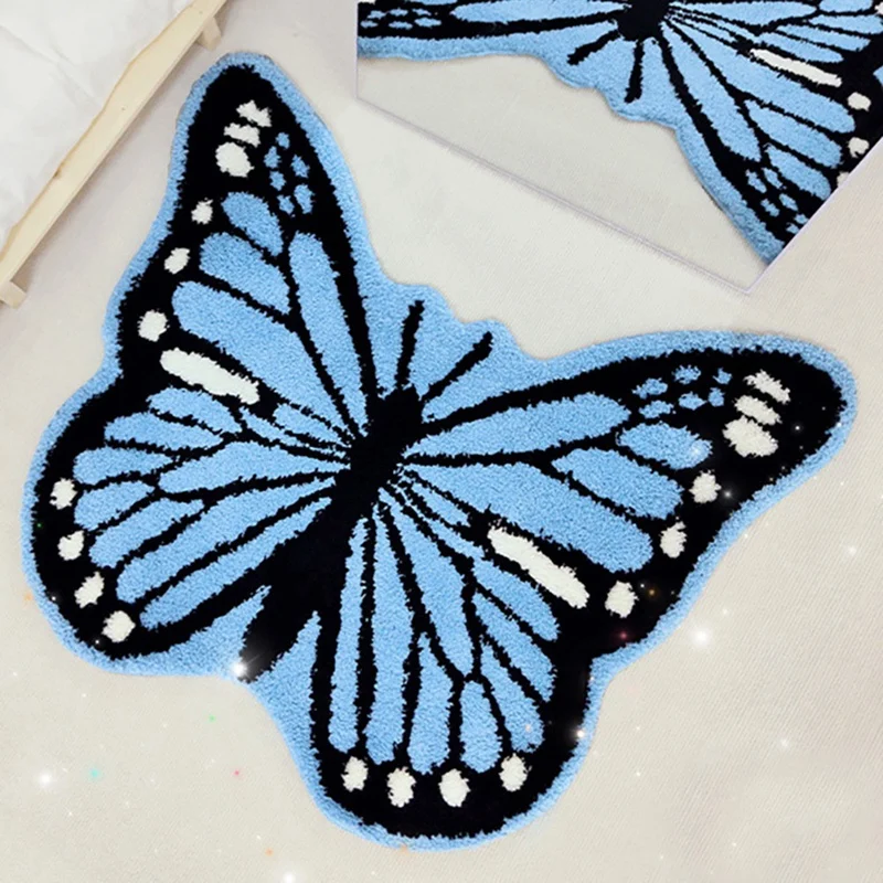 Butterfly Animal Carpet Bedroom Living Room High-End Thickened Special-Shaped Floor Mat Absorbent Floor Mat B-A69M
