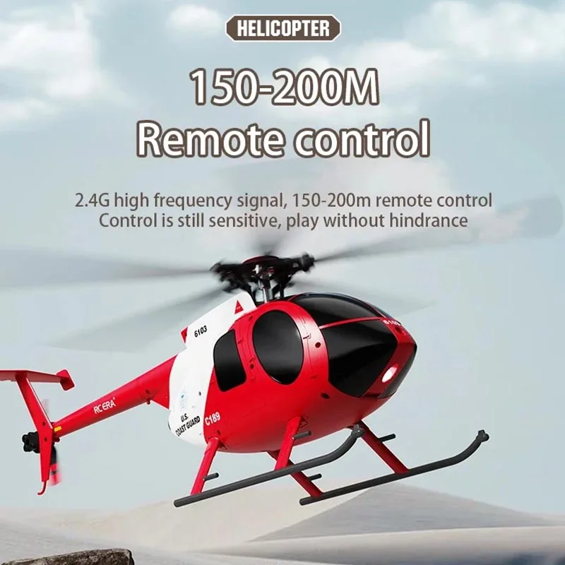 New RC ERA 1:28 C189 Bird RC Helicopter 4CH MD500 Dual Brushless Air Pressure Fixed Height 6-Axis Gyro Simulation Model RC Toys