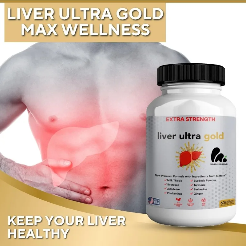 Nutritional Supplement, 60 Capsules, Natural Liver Cleansing And Repair Support, Containing Milk Thistle, Beetroot, And Thistle