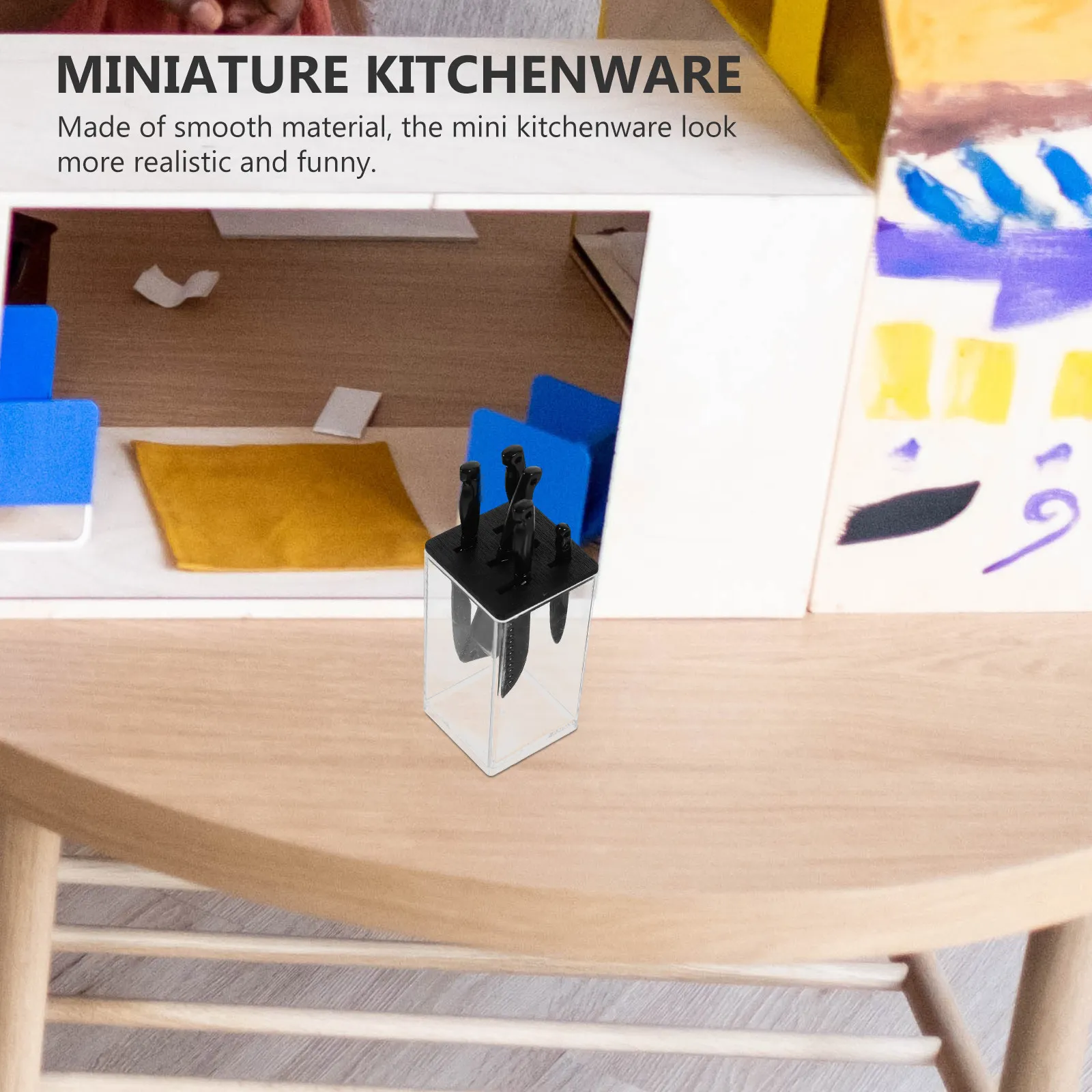 

1Set Miniature Kitchen Cutter Utensil Beautiful Appearance Mini House Kitchenware Decorative Touch for Home Decor Mini Kitchen