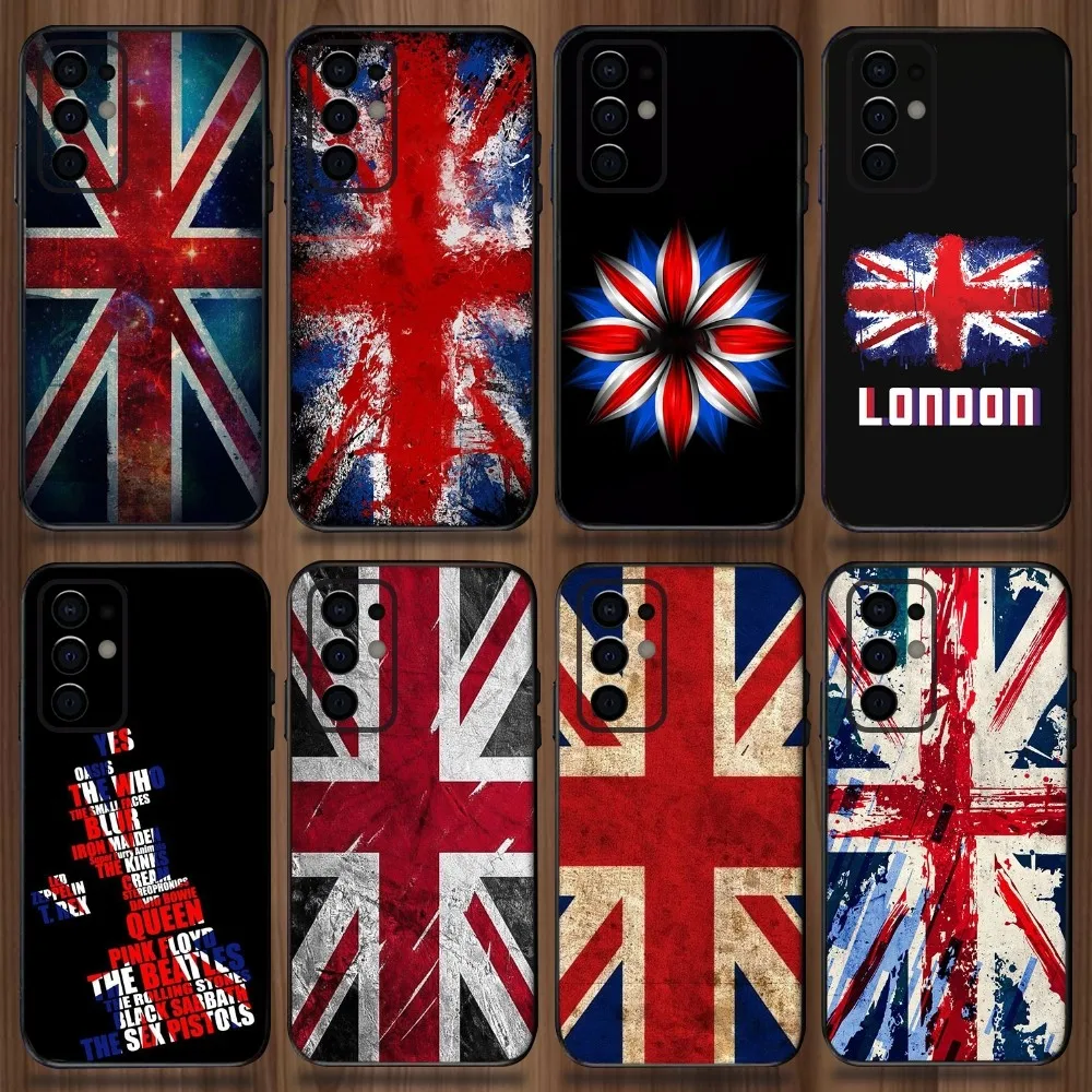 Union Jack British England UK Flag Phone Case For Samsung Galaxy A13,A21s,A22,A31,A32,A52,A53,A71,A80,A91 Soft Black Cover