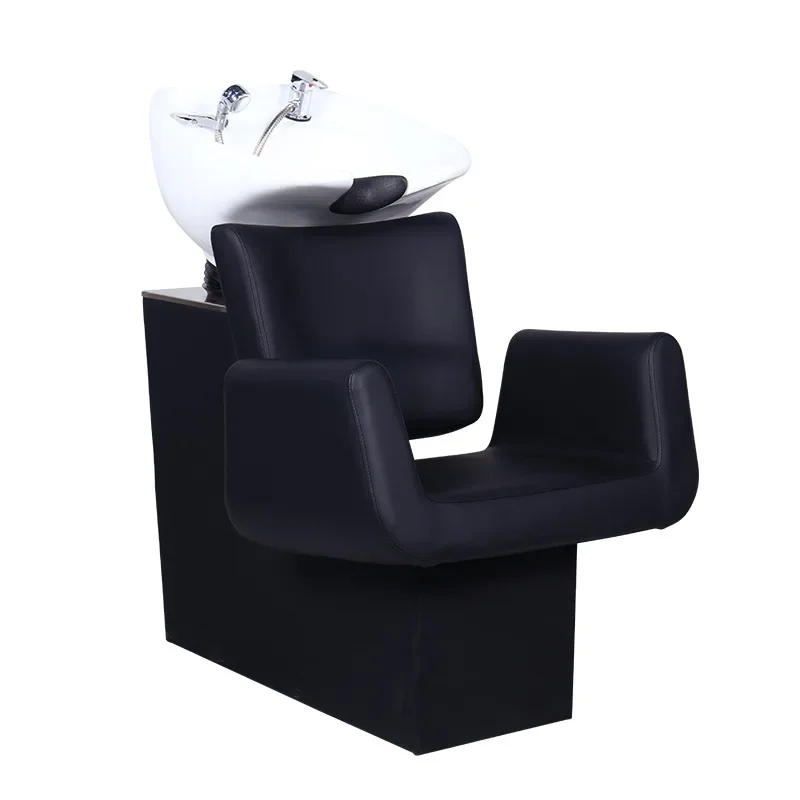 yjq seated shampoo bed hair salon special small shampoo recliner ceramic basin