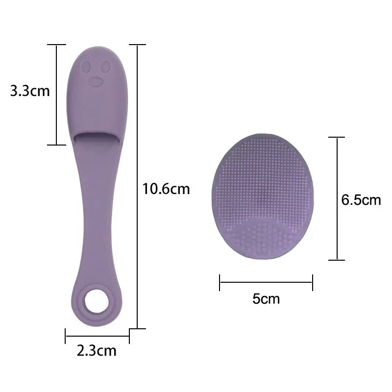 2 قطعة سيليكون الوجه الغسيل تدليك الوجه فرشاة العناية بالبشرة فرشاة تنظيف المسام التطهير فرشاة الوجه XLS01